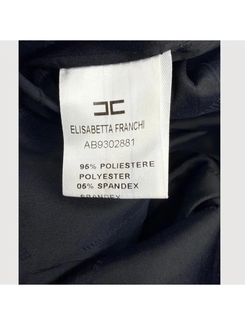 Elisabetta Franchi Mini Dress Black Cap Sleeve EU 44